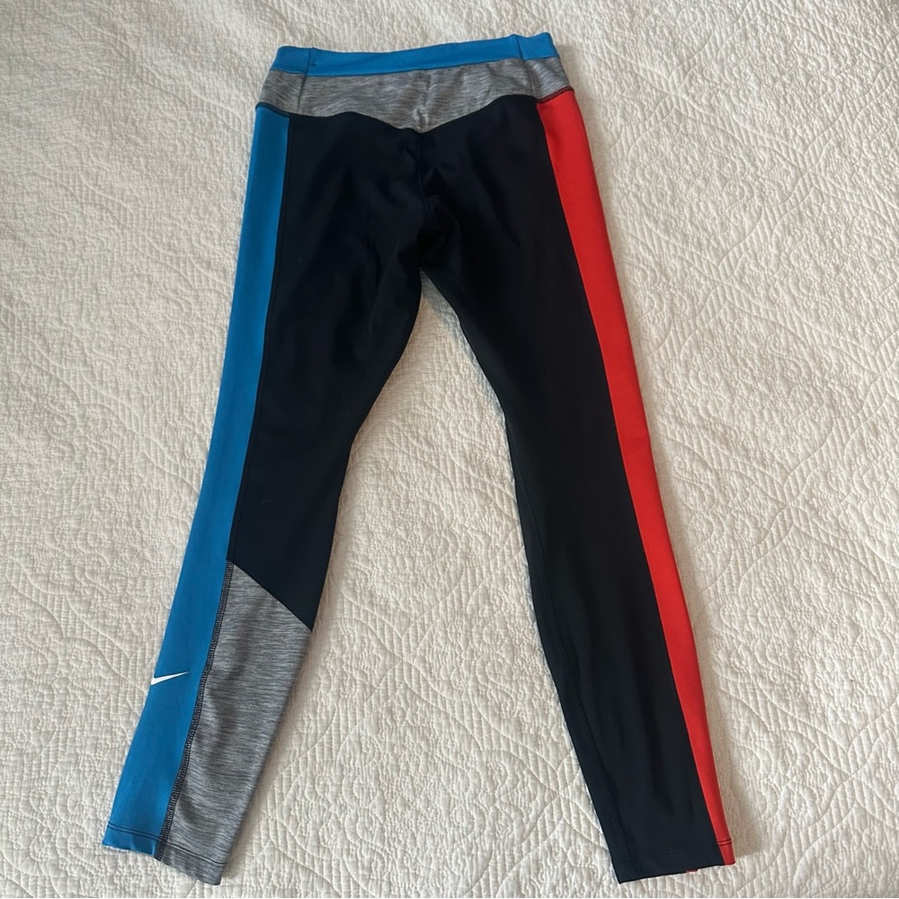 Nike One Dri-Fit Women's Mid-Rise Color-Block Leggings, Size Medium
